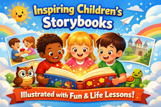 create inspiring storybook illustrations for children