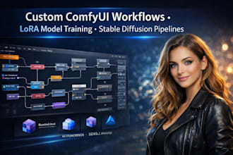 design comfyui workflows,train lora models, stable diffusion ai pipelines runpod