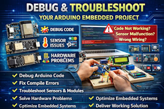 help you with debugging and troubleshooting your arduino ,embedded  project