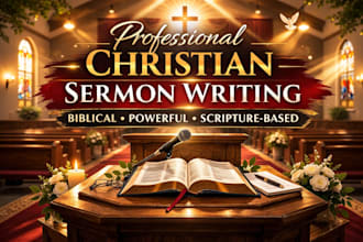 write a powerful christian sermon with scripture