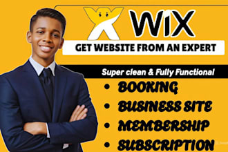 build wix membership website wix booking website wix subscription website expert
