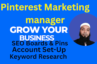 be your pinterest marketing manager for organic growth