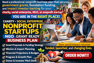 write charity social enterprise nonprofit startups ngo grant ready business plan