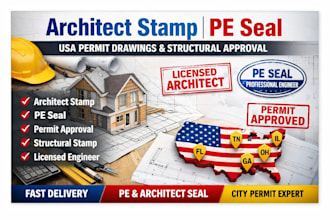 professional architectural stamp, licensed seal pe stamp permit drawing approval