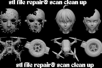 do stl file repair fix edit custom modification 3d scan cleanup stl file