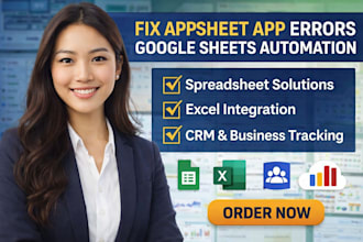 fix appsheet app error google spreadsheet excel business automation CRM tracking