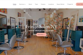 design online booking cosmetic website wig website, salon, skincare wix website