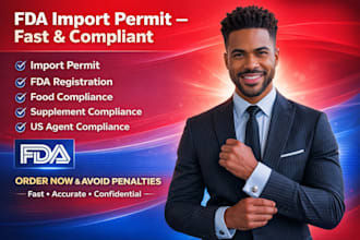 provide fda registration import permit food otc fsvp us agent