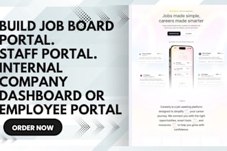build staff portal, job board internal company dashboard or employee portal