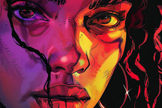 draw comic pop art portrait