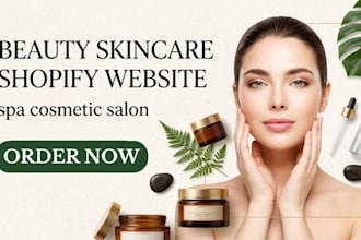 build skincare shopify store skin care website beauty cosmetic website spa salon