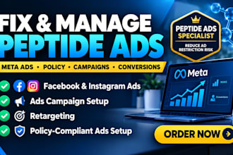 fix peptide ads issues, run peptide facebook ads ig social media ads campaign
