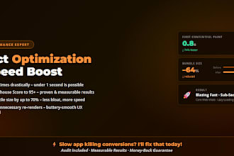 provide expert react optimization for speed and performance