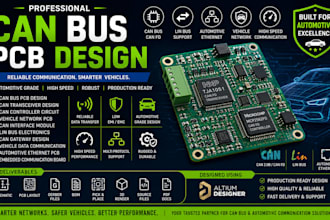design can bus pcb, automotive communication and vehicle network boards