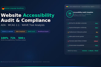 german wordpress website accessiblity audit, website ada, wcag compliance, wave