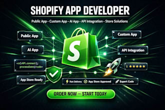 develop shopify public app custom app dedicated shopify developer shopify ai app