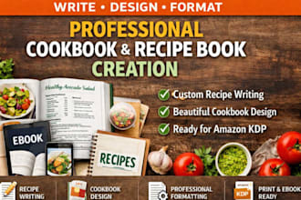 design and write recipes for cookbook, recipe book and cookbook formatting