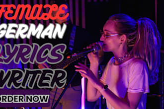 write german lyrics and professional german songwriting