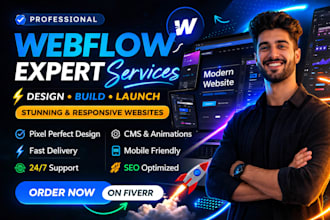 design or develop webflow website, figma to webflow, webflow expert