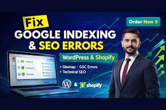 fix technical SEO google indexing sitemap and gsc error for wordpress or shopify
