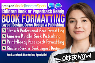 do book formatting and publishing paperback amazon kdp children book formatting