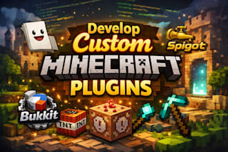 develop custom minecraft plugin for paper, spigot, and bukkit servers