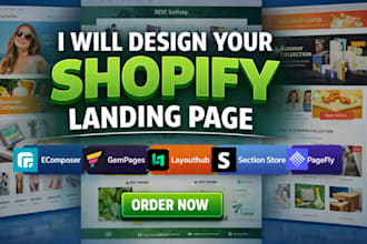 design shopify landing page ecomposer gempages layouthub section store pagefly