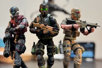 sculpt custom 3d action figure figurines and statues for 3d printing
