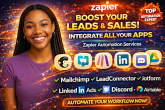 integrate zapier mailchimp leadconnector jotform linkedin ads discord airtable