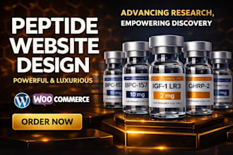 build a peptide website, supplement website nutraceutical sarms ecommerce store