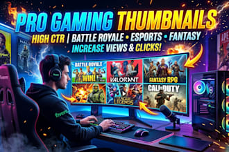 design premium gaming thumbnails with 24 hour delivery