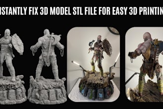 instantly fix, repair, edit and optimize 3d model stl  file for 3d printing