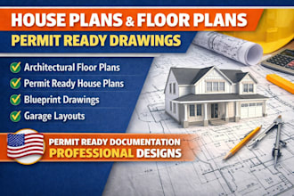 design architectural floor plans house plans blueprint permit ready drawings