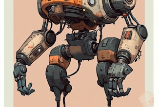 do complete mecha character and concept arts
