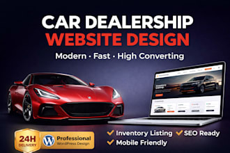 design car rental or car dealership wordpress website