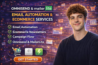 setup omnisend, mailerlite email automation ecommerce newsletters campaign flow