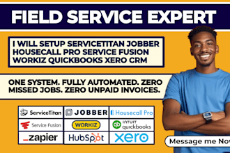 servicetitan jobber housecall pro service fusion workiz quickbooks xero crm