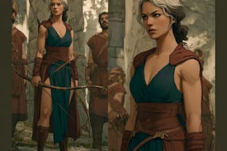 create dark fantasy dnd character art or rpg character
