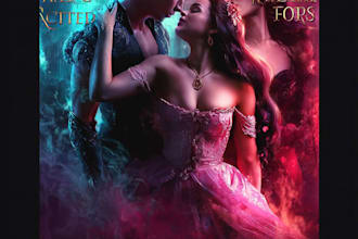 design a premium dark fantasy or gothic romance book cover