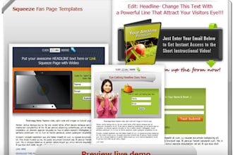 send you a FIVERR exclusive custom facebook squeeze fanpage template