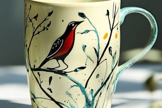 create coffee mug design, custom mug design