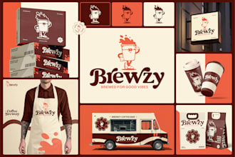 design branding kit, brand style guide identity and logo with brand guidelines