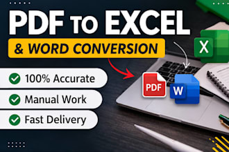 convert pdf to word or excel manually