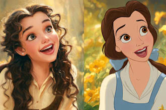 do disney cartoon portrait