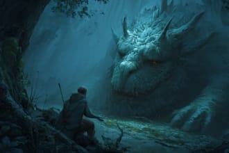 paint fantasy or dark fantasy illustrations and concept art