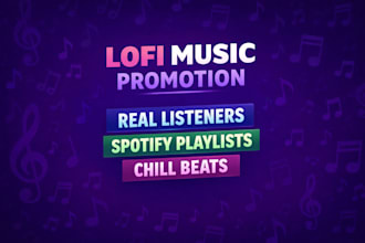 promote your lofi hip hop or chill beats to real spotify listeners