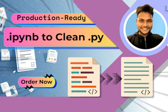 convert your jupyter notebook to clean python scripts
