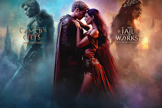 create a cinematic vampire gothic romance book cover