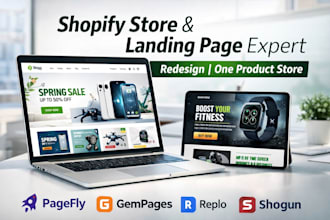 design shopify landing page with pagefly gempages replo zipfly page builder