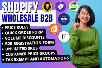 setup shopify gorilla wholesale pricing discount b2b sami volume bss faire clay